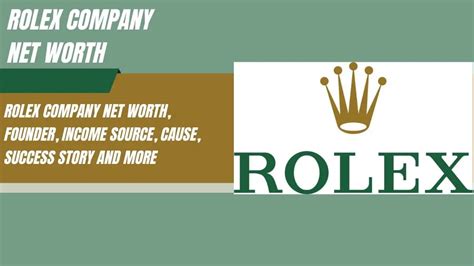 rolex annual report|rolex company net worth.